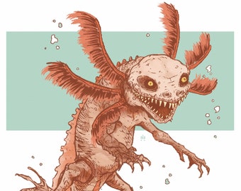 Evil Axolotl - Print