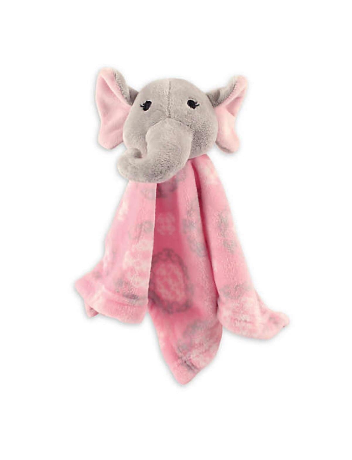 Elephant Gray and Pink Plush Personalized Newborn Lovie Lovey Security ...