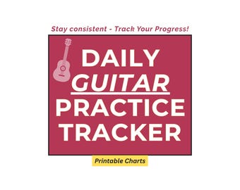 Beginner Guitar Practice Tracker Printable: Daily Progress Log (PDF)