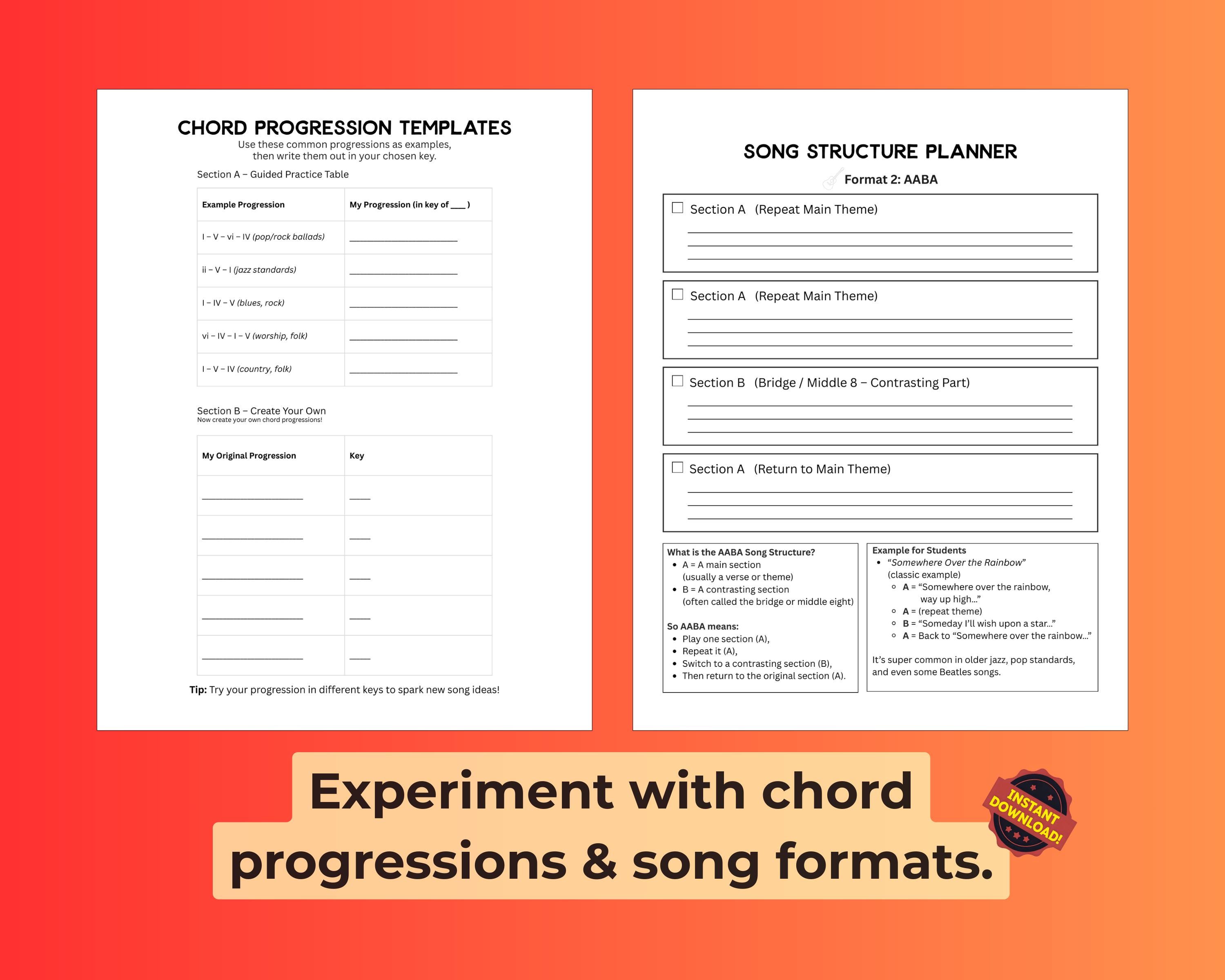 Songwriting Worksheet.pdf Songwriting Worksheet Printables | Music Writing Templates for ...