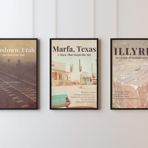 Lettres d'amour des cités perdues Vol. 1 – Ensemble d'art mural contes imprimable | décoration vintage inspirée des cartes postales | Art numérique poétique PDF