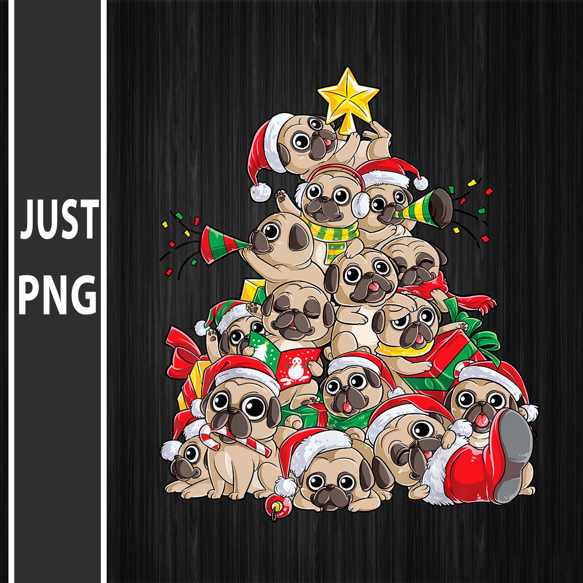 Pug Christmas Tree 