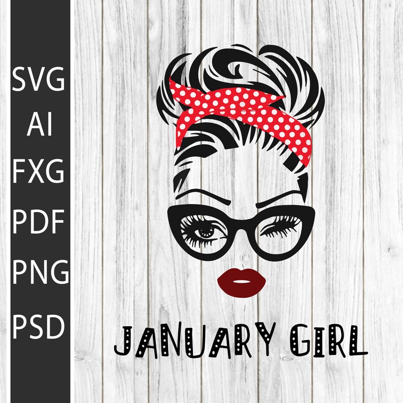 Download December Svg Girl With Bandana Design Woman With Glasses Svg Png Printable Png Sublimation Blink Eyes Png January Girl Svg Digital Art Collectibles Kromasol Com