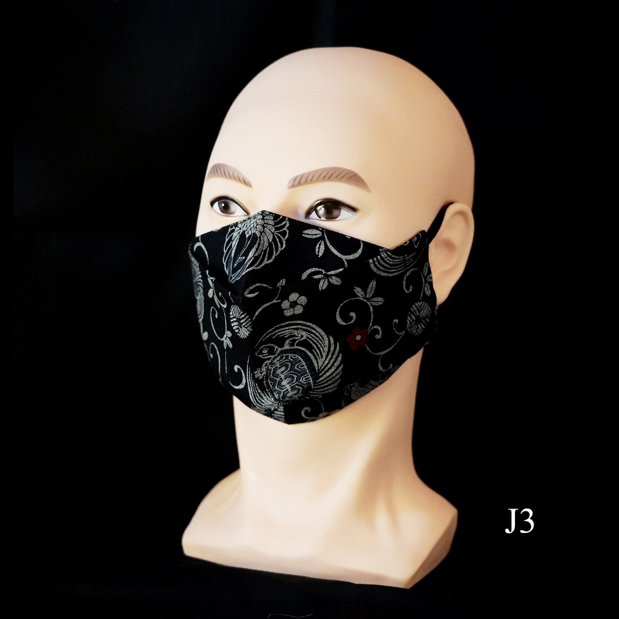 Máscara facial japonesa Kimono 3D 100 algodón mascarilla Etsy