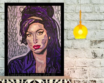 Amy Winehouse Art Print in frame