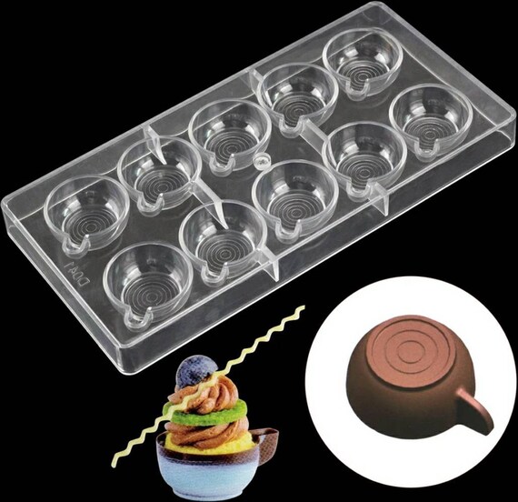 NEW 10 Cavity Polycarbonate Tea Cup Chocolate Mold Etsy