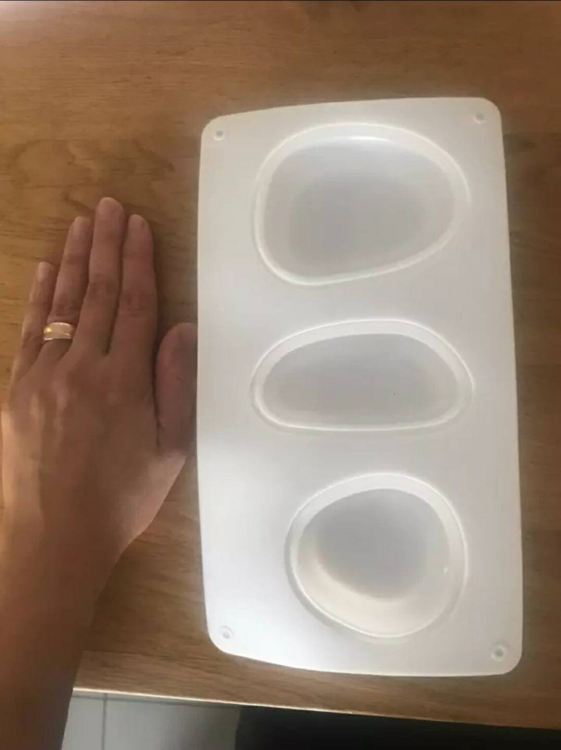 NEW 3 Cavity Silicone Rock/Pebble Shape Mold Etsy