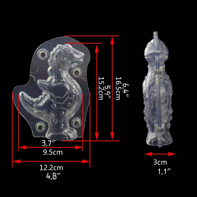 NEW! 3D Magnetized Polycarbonate Dinosaur Mold