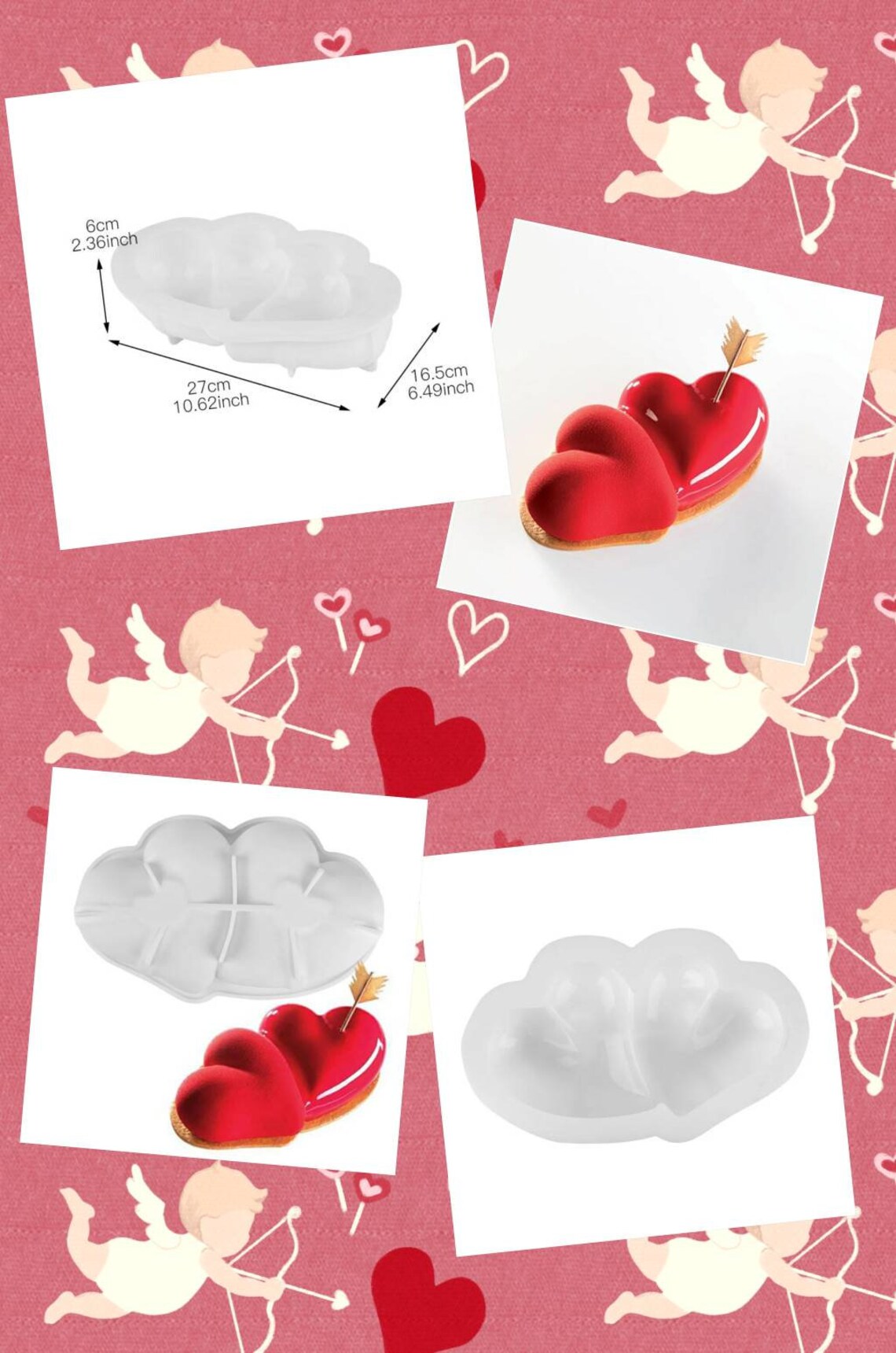 breakable heart silicone mold