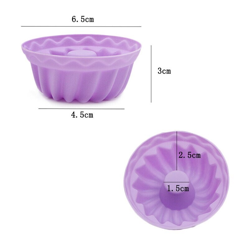 12 Piece Pastel Silicone Bundt Cupcake Liners Etsy