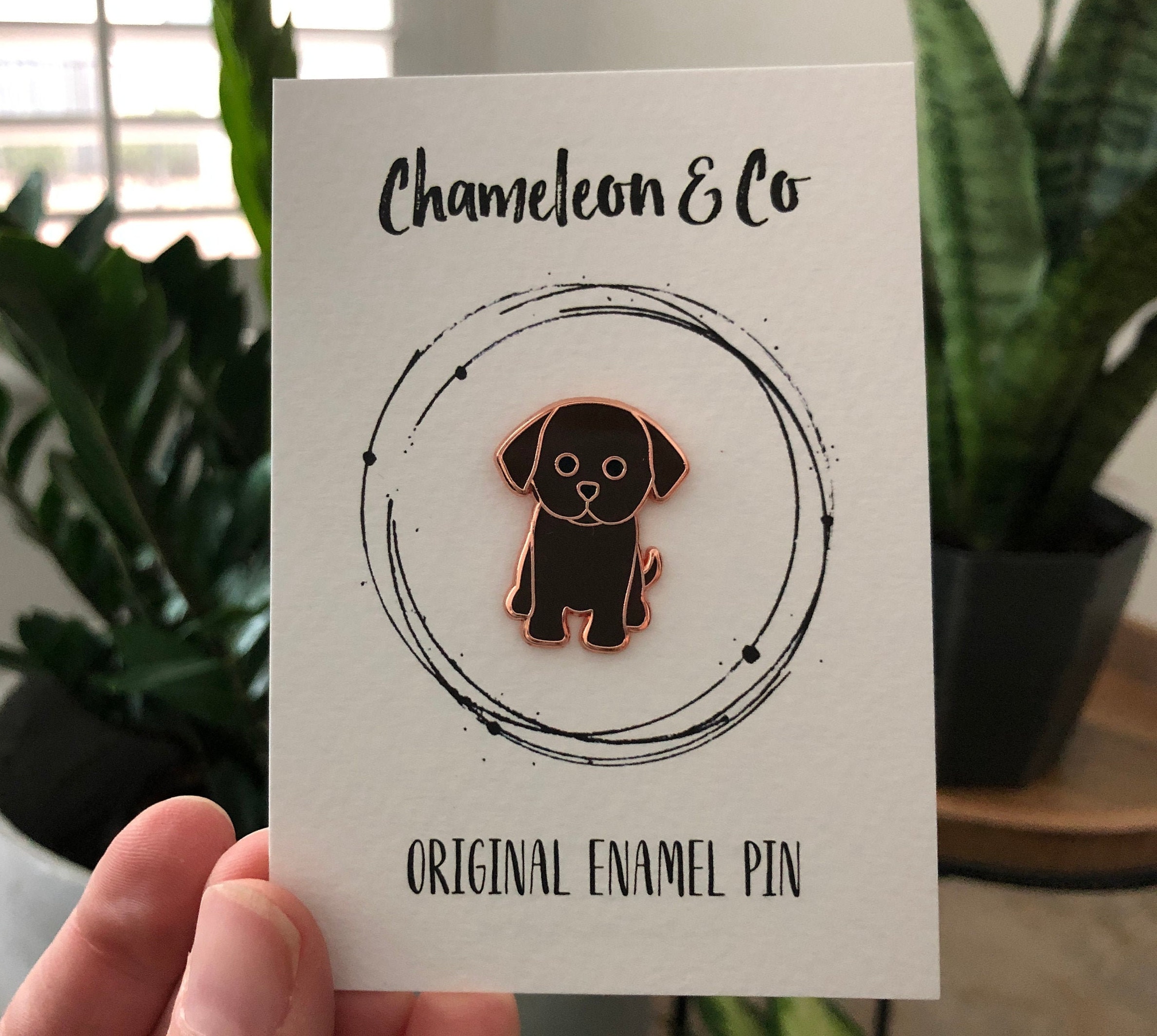 Chocolate Lab Enamel Pin Badge - Etsy