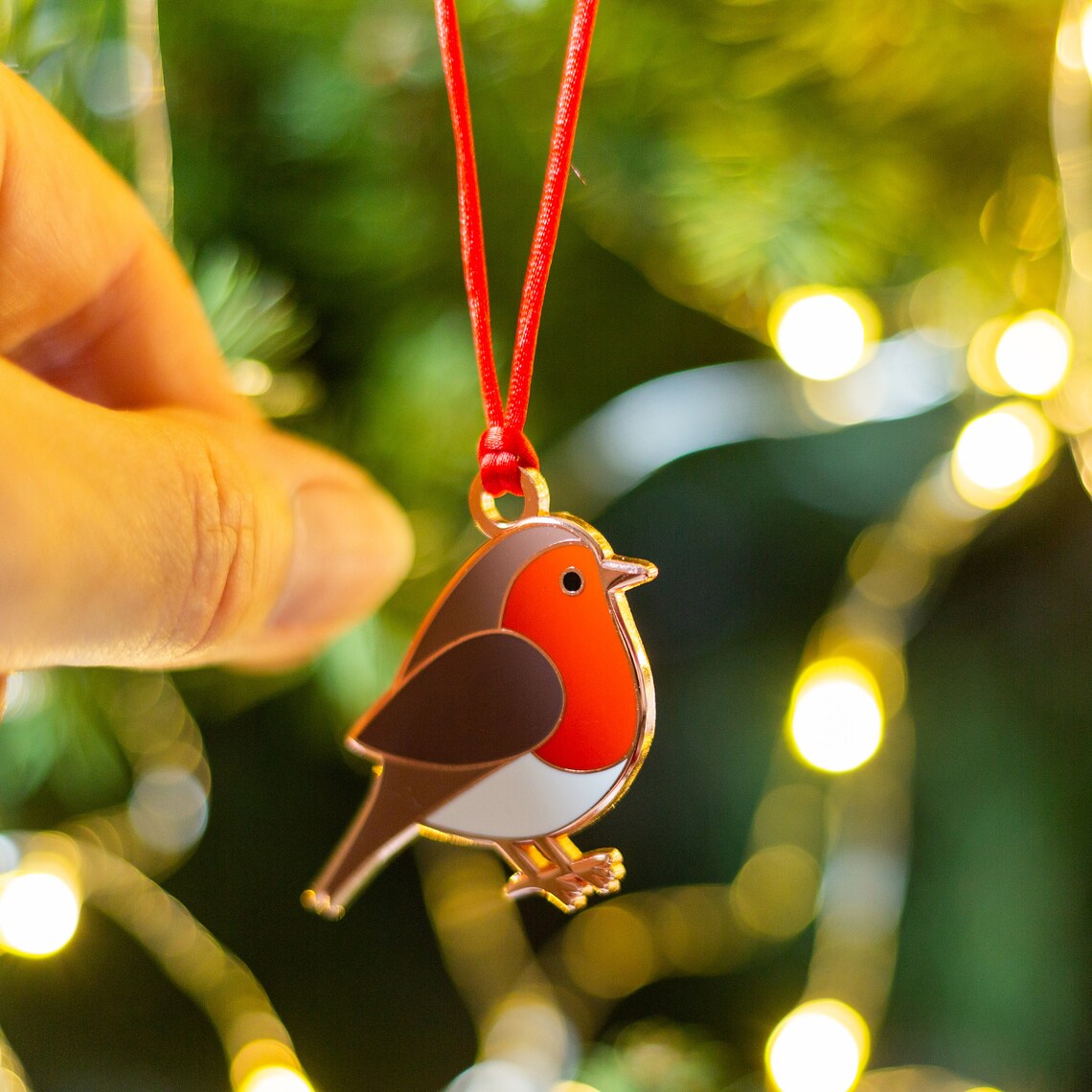 Robin Bird Christmas Tree Decoration Robin Ornament Etsy