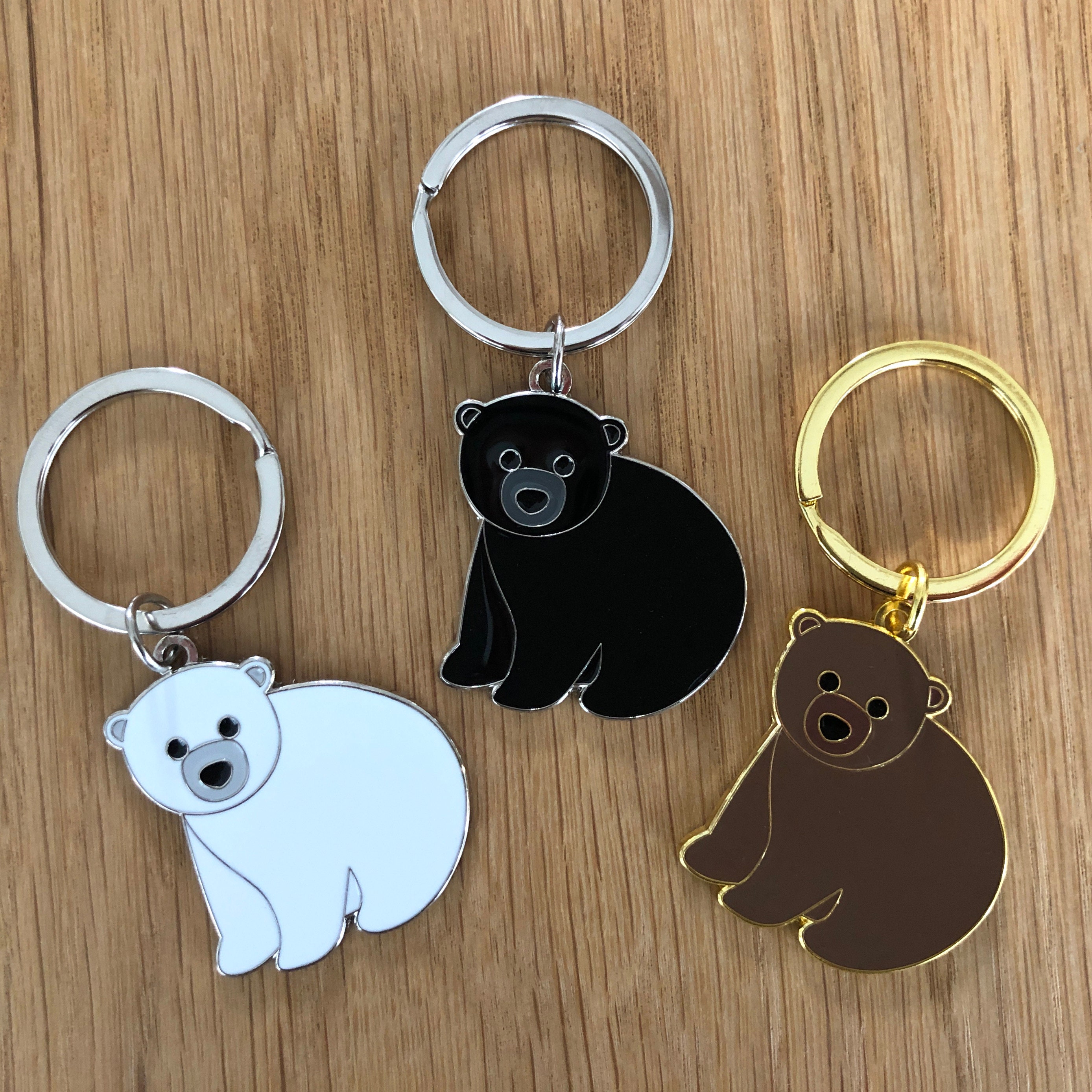Polar Bear Keychain Etsy