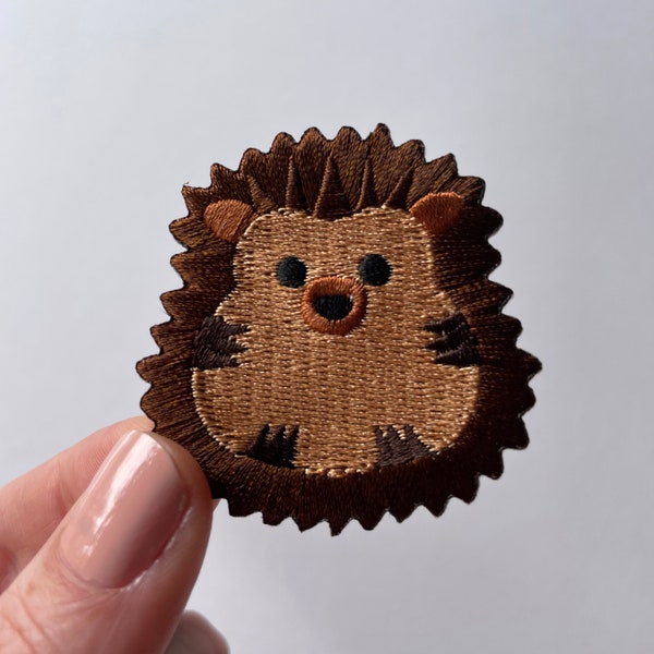 Hedgehog Iron On Patch, Hedgehog Embroidery Patch, Hedgehog Embroidered Patch, Hedgehog Patch