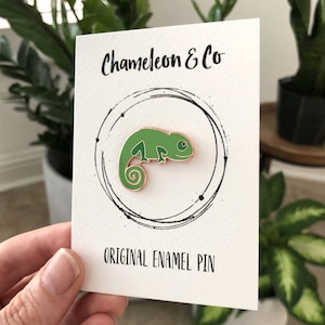 Chameleon Enamel Pin Badge