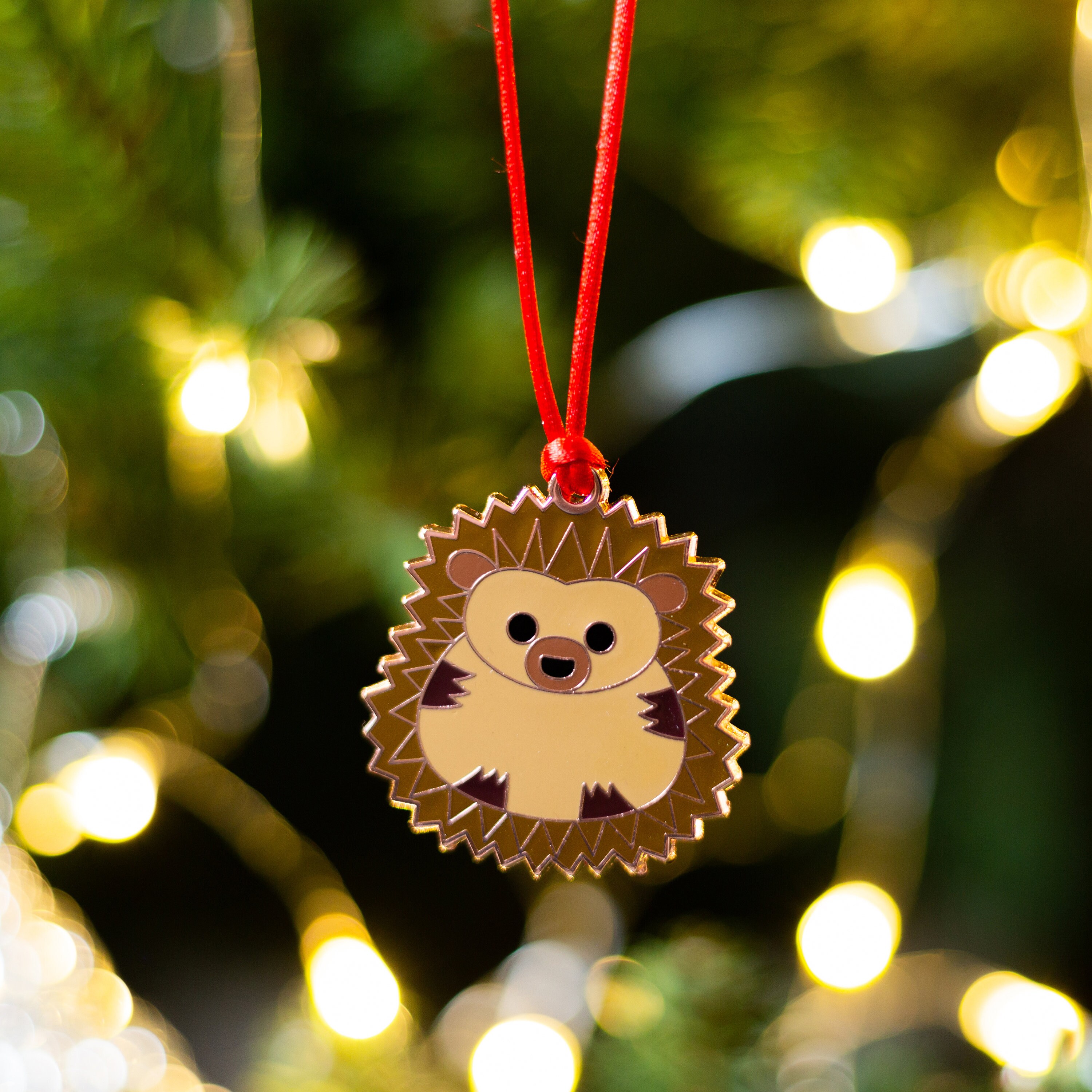 Hedgehog Christmas Tree Decoration Hedgehog Ornament Etsy