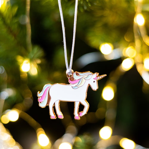 Unicorn Christmas Tree Decoration Unicorn Ornament Etsy