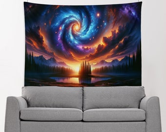 Stunning Galaxy Tapestry - Nebula Wall Hanging Tapestry - Celestial Art Tapestries - Cosmic Home Decor for Living Room and Bedroom Decor