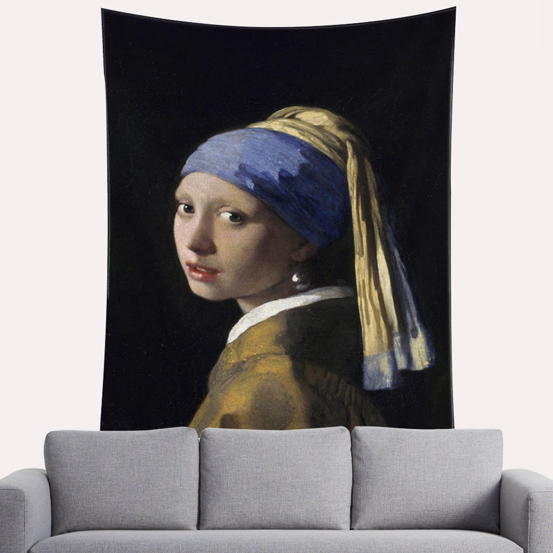 Most Famous Art Tapestry Girl With a Pearl Earring Wall Art Etsy