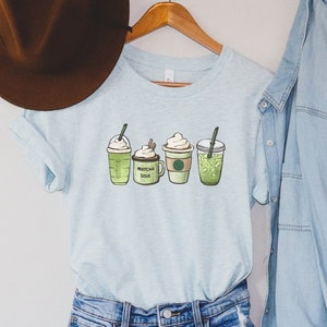 Matcha Shirt, Tea Shirt, Matcha Latte Tee, Tea Lover Shirt, Tea Lover Gift, Iced Tea, Green Tea Shirt