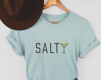 Shirt Salty Margarita, grappig T-shirt, shirt strandvakantie, cadeaus tequilaliefhebber