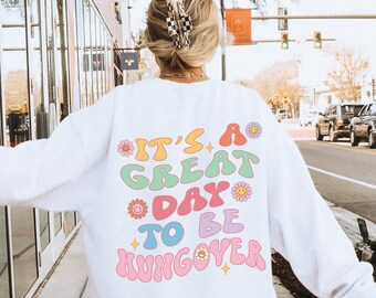 Hangover Sweatshirt, 21. Geburtstag Hungover Hoodie, lustige Geburtstagsgeschenke für sie, ästhetischer trendiger Trinkpullover, süße Geschenke für den besten Freund