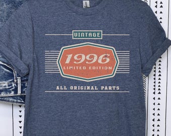 30th Birthday Gift, 1996 Birthday Unisex Shirt, Car Lover Boyfriend Husband Gifts