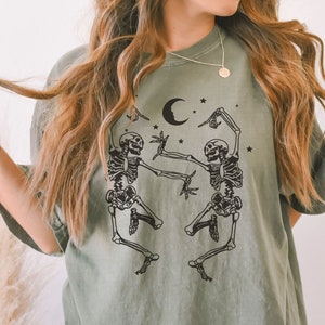 Dancing Skeletons, Dancing Skeleton, Comfort Colors®, Oversized, Halloween Shirt, Skeleton Shirt, Halloween Tee, Kids Halloween Skeleton Tee