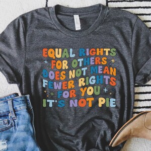 Retro Pride Shirt, Equal Rights Others Not Pie Shirt, Lesbian Gay Shirt, LGBT Rainbow Tee, Bisexual Pride Tee, Gay Ally Gift for Mom