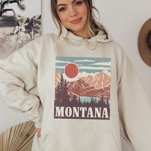 Montana Sweatshirt, Montana Western Hoodie, Vintage Inspired Western Sweatshirt, Explore More, National Park Shirt, Adventure Awaits Hoodie
