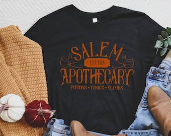 Salem Apothecary Shirt, Halloween Shirt, Salem Witch, Oversized, Womens Fall Shirt, Apothecary Shirt, Halloween Tee, Witch Shirt