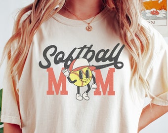 Retro Softball Mom Shirt, Comfort Colors®, Softball Mama Shirt,  Retro Softball Shirts for Mom, Game Day Mom Shirt, Softball Mom Gifts