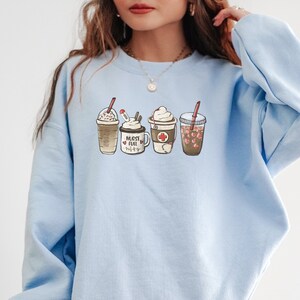 Nurse Sweatshirt, Coffee Lover Nurse Shirt, New Nurse Gift, Nurse School Graduation Gift, Nurse Appreciation, Nurses Week Gift, RN LPN Gift