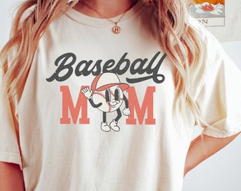 Baseball Mom Shirt, Comfort Colors®, Baseball Mama Shirt,  Retro Baseball Tee, Cute Baseball Game Day Mom Shirt, Baseball Mom Gifts