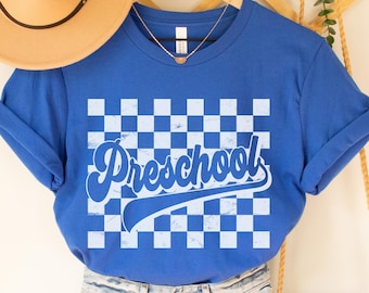 Retro Preschool Shirt, Trendy Preschool Teacher Tee, Teacher Team Shirts, Back to School TShirt, Kids First Day of Preschool TShirts