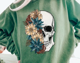Pull Décontracté Femme Motif Tête De Mort Rock - Col Rond, Manches Longues, Tissu Polyester Doux - Tailles S à 3XL - 9