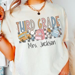 Retro Third Grade Shirt, Comfort Colors®, 3rd Grade Teacher TShirt, Back to School Teacher Team Shirts, 3rd Grade Gifts, Kids 3rd Grade Tee