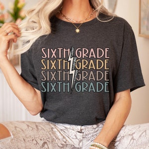 Sixth Grade Shirt, Retro 6th Grade Teacher Shirt, 6th Grade Team Shirts, Trendy Back to School Shirt, Kids First Day of 6th Grade Tee