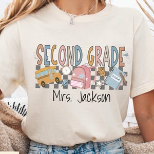 Retro Second Grade Shirt, 2nd Grade Teacher Shirt, Back to School Teacher Team Shirts, 2nd Grade Gifts, Kids First Day of 2nd Grade Tee