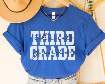Third Grade Shirt, Retro Third Grade Teacher Shirt, 3rd Grade Team Shirts, Back to School TShirt, Kids First Day of Third Grade Tee