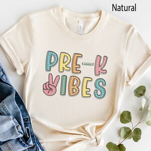 Pre-K Vibes-shirt, Pre-K Teacher-shirts, Pre-K Crew-shirts, Back to School-shirt, retro Pre-K-T-shirt, PreK Squad, Kids First Day of Pre K-T-shirt