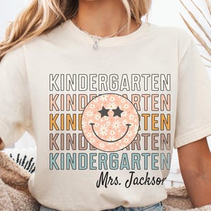 Retro Kindergarten Shirt, Kindergarten Teacher Shirt, Back To School, Teacher Team Shirts, Kids First Day of Kindergarten Tee