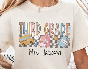 Retro Third Grade Shirt, 3rd Grade Teacher Shirt, Back to School Teacher Team Shirts, Third Grade Gifts, Kids First Day of Third Grade Tee