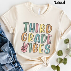 Third Grade Vibes Shirt, Retro Third Grade Teacher Shirt, 3rd Grade Team Shirts, Back to School TShirt, Kids First Day of Third Grade Tee