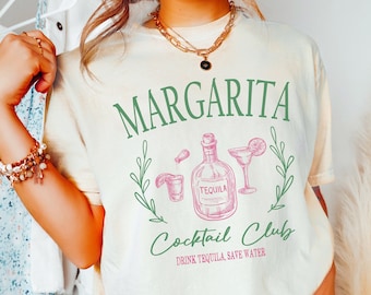 Chemise margarita, t-shirt tequila, Comfort Colors®, t-shirt Cinco De Mayo, chemises voyage vacances croisière Mexique Caraïbes plage tropicale pour filles