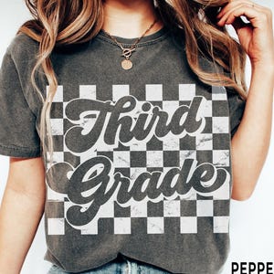 Retro Third Grade T-Shirt, Comfort Colors®, 3rd Grade Teacher Tee, Teacher Team Shirts, Trendy Back to School Shirts for Kids