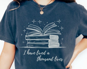Book Lover Shirt, Comfort Colors®, Book Club Gifts, Bookworm Shirts, Reading Teacher Tee, Librarian Media Specialist Shirts, Bookish Gifts