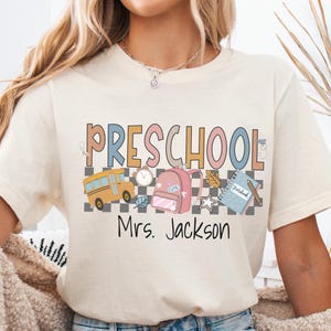 Retro Preschool Shirt, Preschool Teacher Shirt, Back to School Teacher Team Shirts, Preschool Gifts, Kids First Day of Preschool Tee