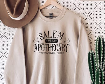 Salem Apothecary Sweatshirt, Halloween Hoodie, Witch Crewneck, Fall Gifts