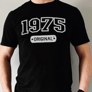 50th Birthday Shirt, Varsity 1975 Shirt, 50th Birthday Gift for Men Women, 50th Birthday Husband, Dad, Friend, Birthday T Shirt for 50th
